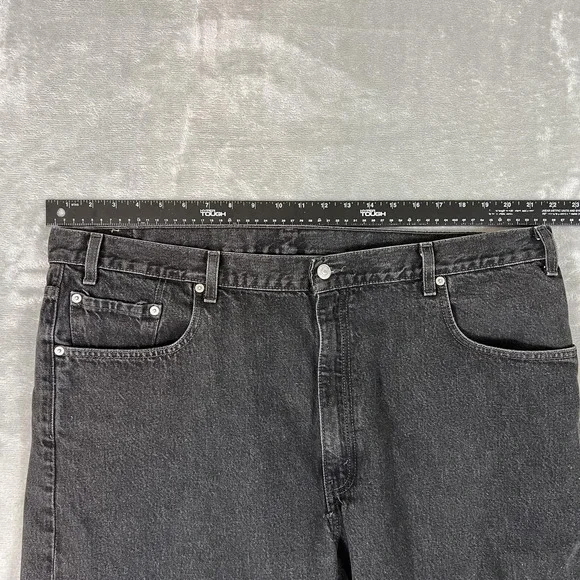 Vintage Levis Lot 53 Jeans Mens 42x30 Black Selvedge Straight Leg Relaxed 90s